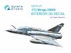 Quinta Studio QD72137 Mirage 2000N 3D-Printed coloured Interior on decal paper (Dream Model) 1/72